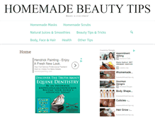 Tablet Screenshot of homemadebeautytips.org